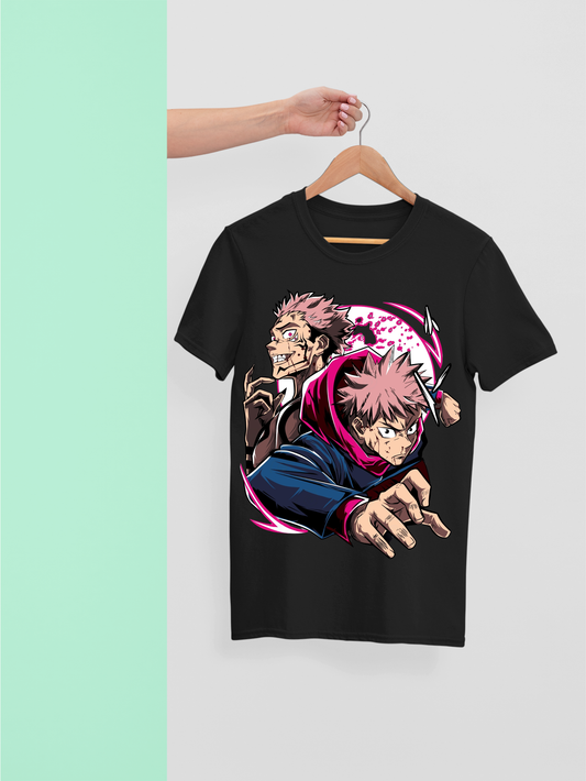 Yuji & Sukuna – One Body, Two Curses | Jujutsu Kaisen Duality Tee