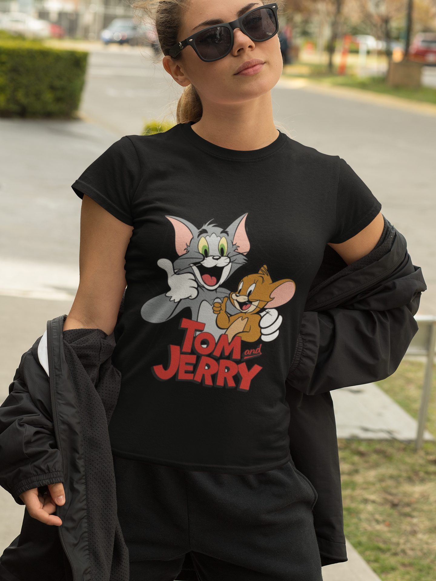 Girls’ Tom & Jerry Cartoon T-Shirt