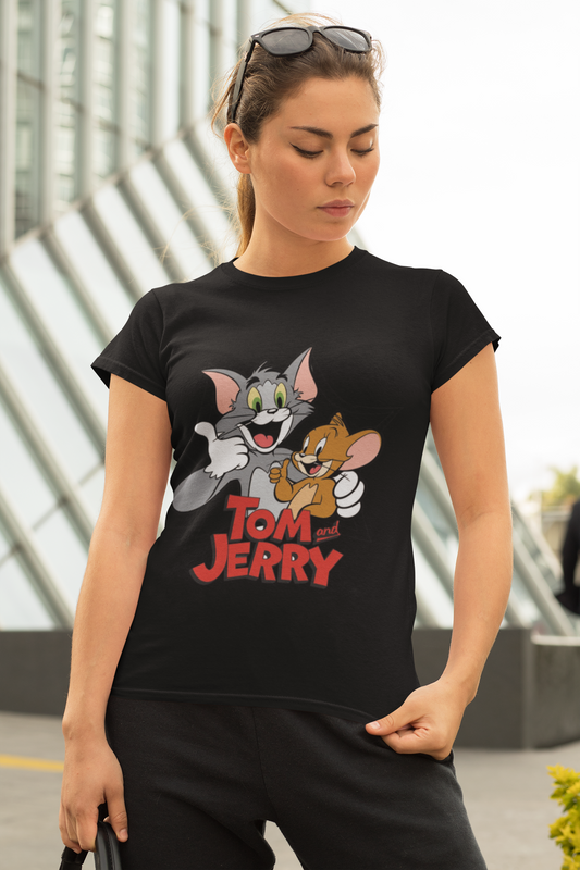 Girls’ Tom & Jerry Cartoon T-Shirt