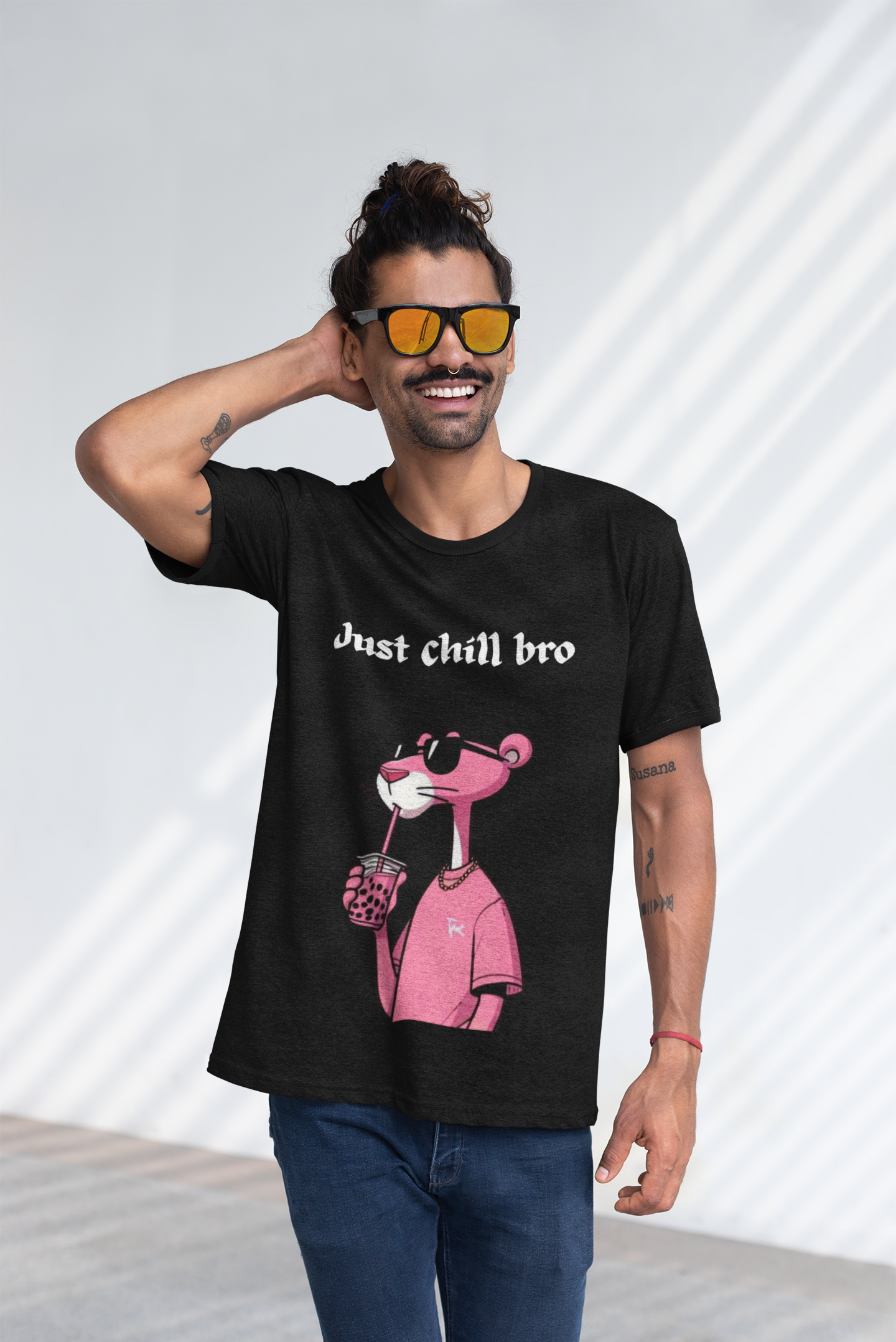 Pink Panther "Just Chill Bro" Oversized T-Shirt