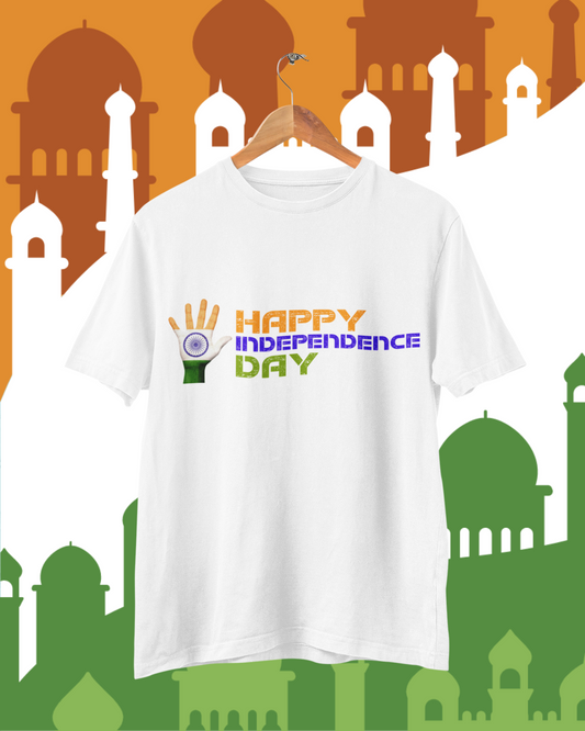 Tricolor Handprint T-Shirt – Indian Flag Edition