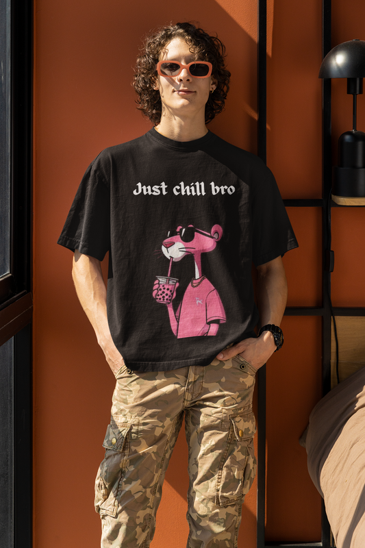 Pink Panther "Just Chill Bro" Oversized T-Shirt