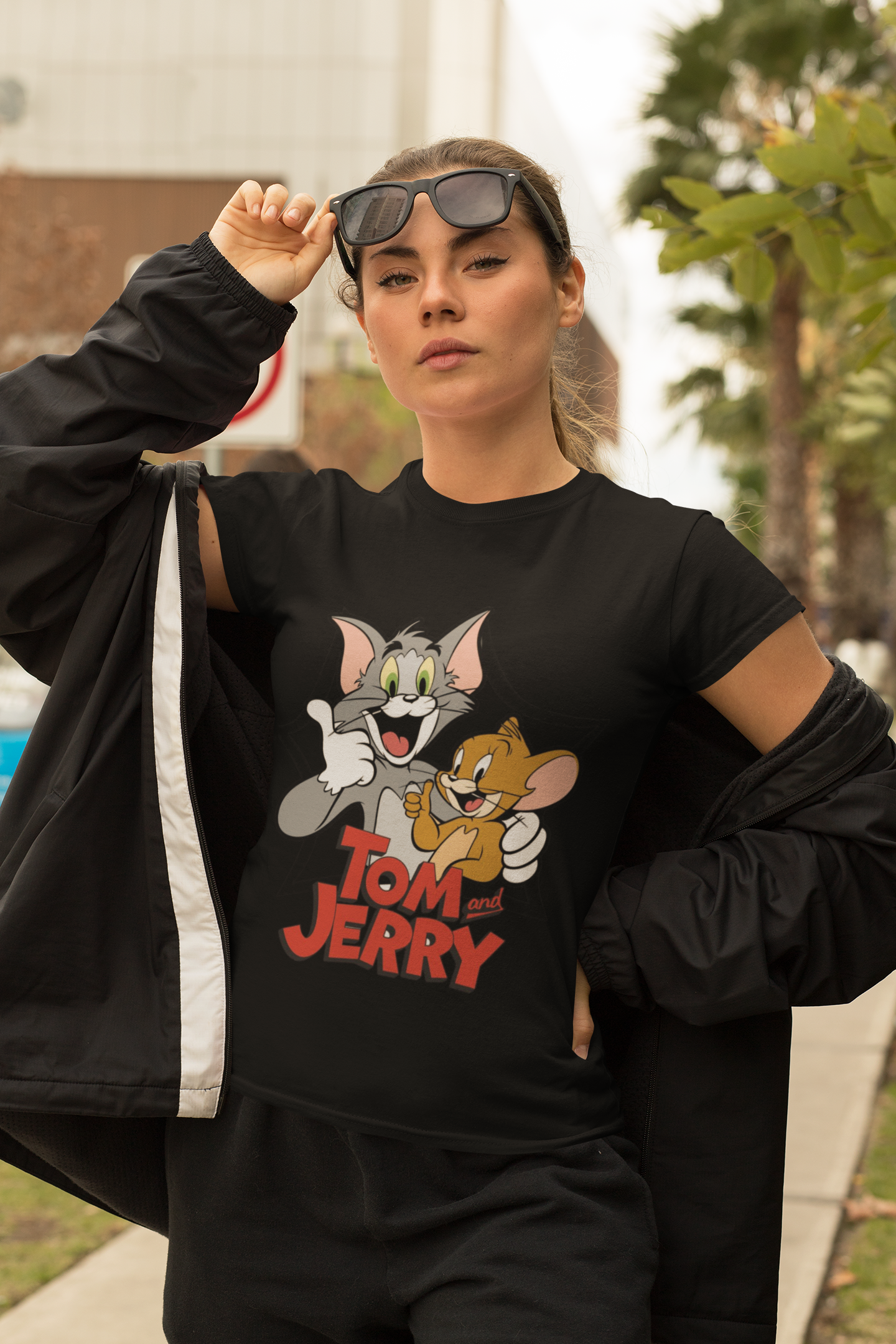Girls’ Tom & Jerry Cartoon T-Shirt